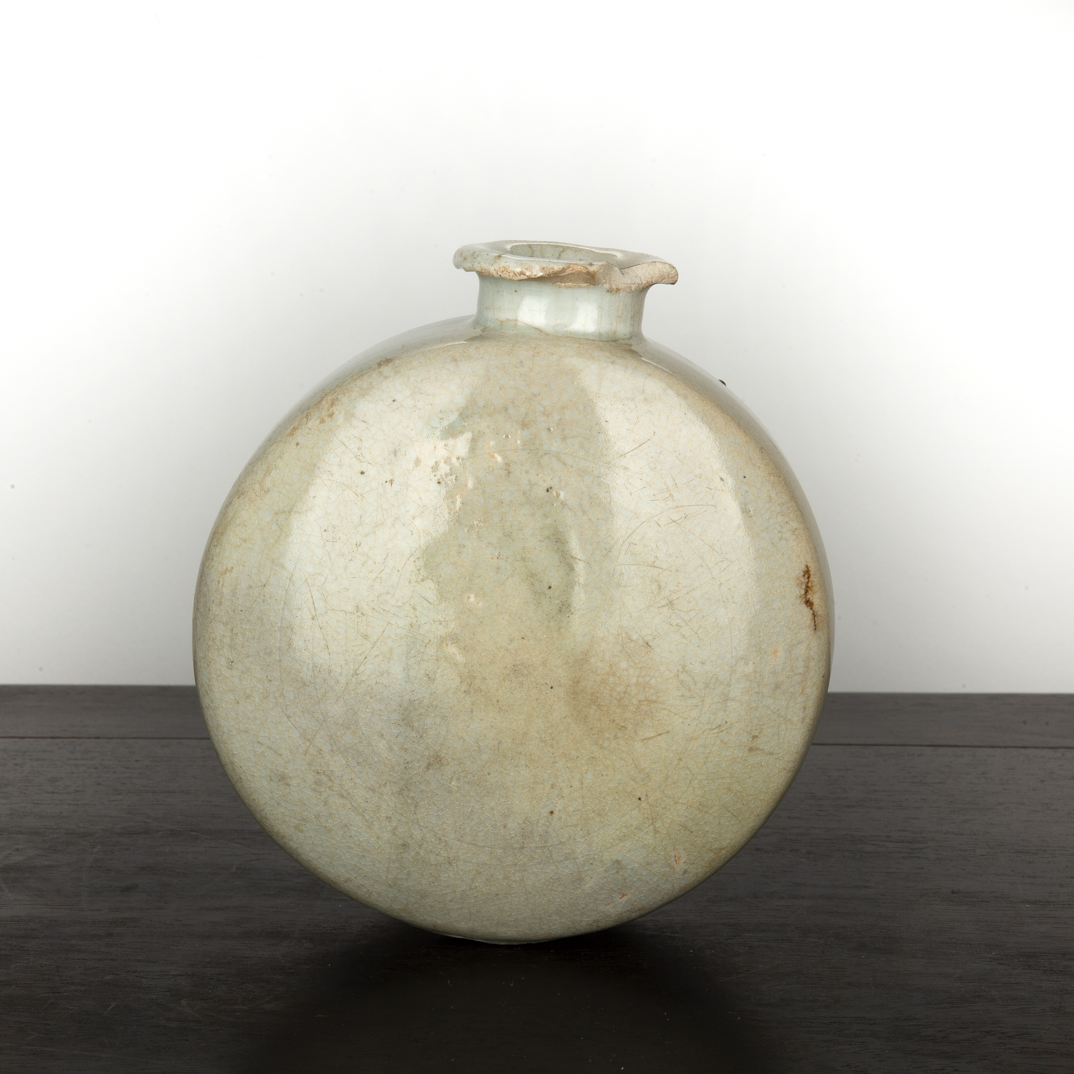 Appraisal: Porcelain moon flask Korean Joseon dynasty - th th century