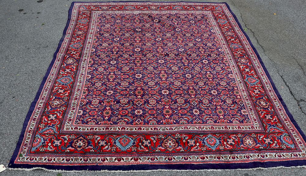 Appraisal: Vintage And Finely Hand Woven Roomsize Carpet Nice pattern pile