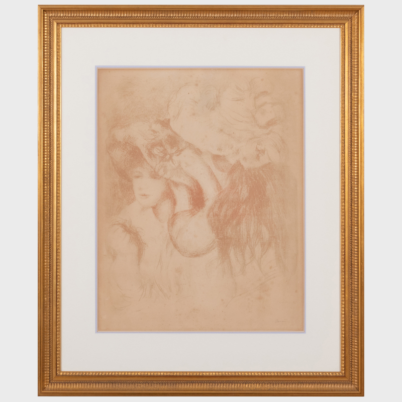 Appraisal: Pierre-Auguste Renoir - Le Chapeau pinlg Lithograph in colors on