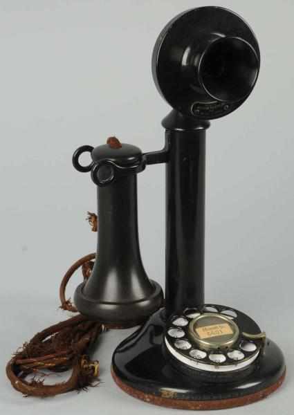 Appraisal: Western Electric Dial Candlestick Telephone Circa black brass AL on