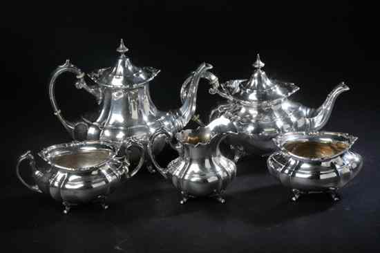 Appraisal: FIVE-PIECE REED BARTON STERLING SILVER TEA AND COFFEE SERVICE ''Hampton