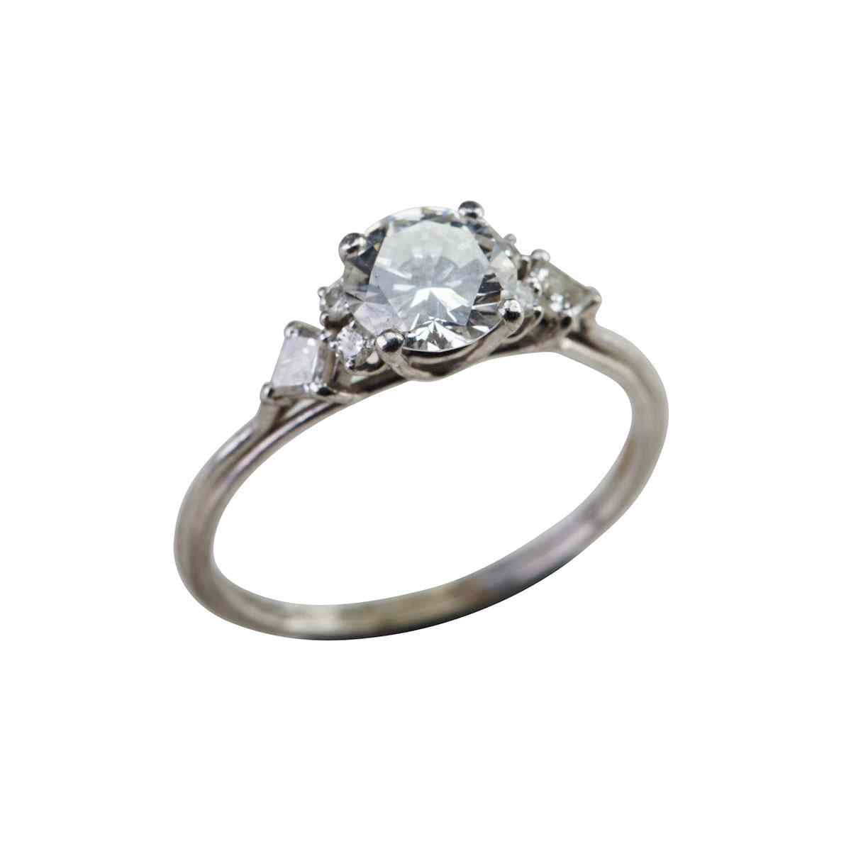 Appraisal: Birks Platinum Ring set with a brilliant cut diamond approx