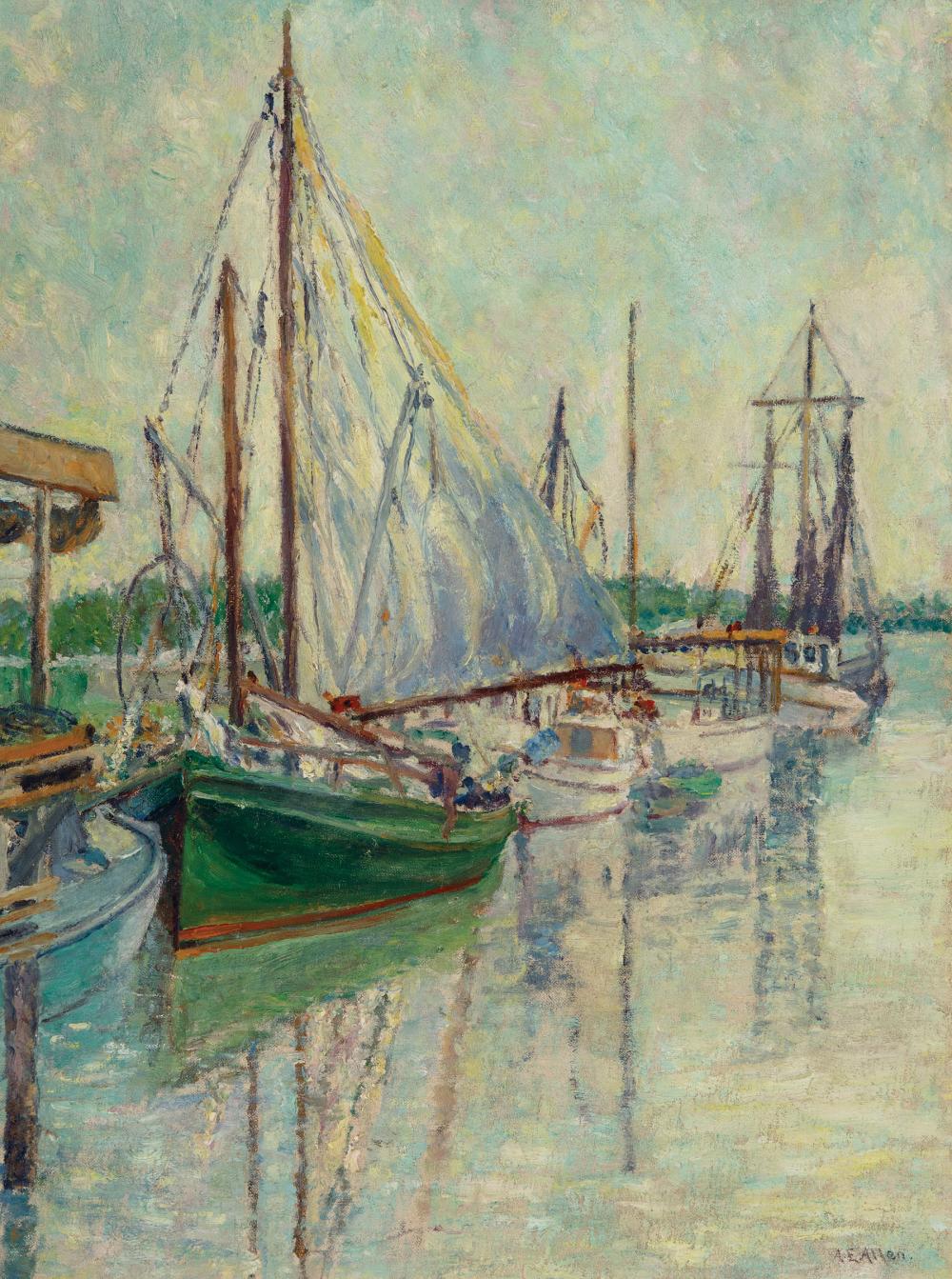 Appraisal: Anna Elizabeth Allen American Florida - Fishing Boats New Smyrna