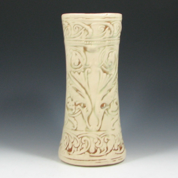 Appraisal: Weller Clinton Ivory Sea Serpent Vase - Mint Weller Clinton