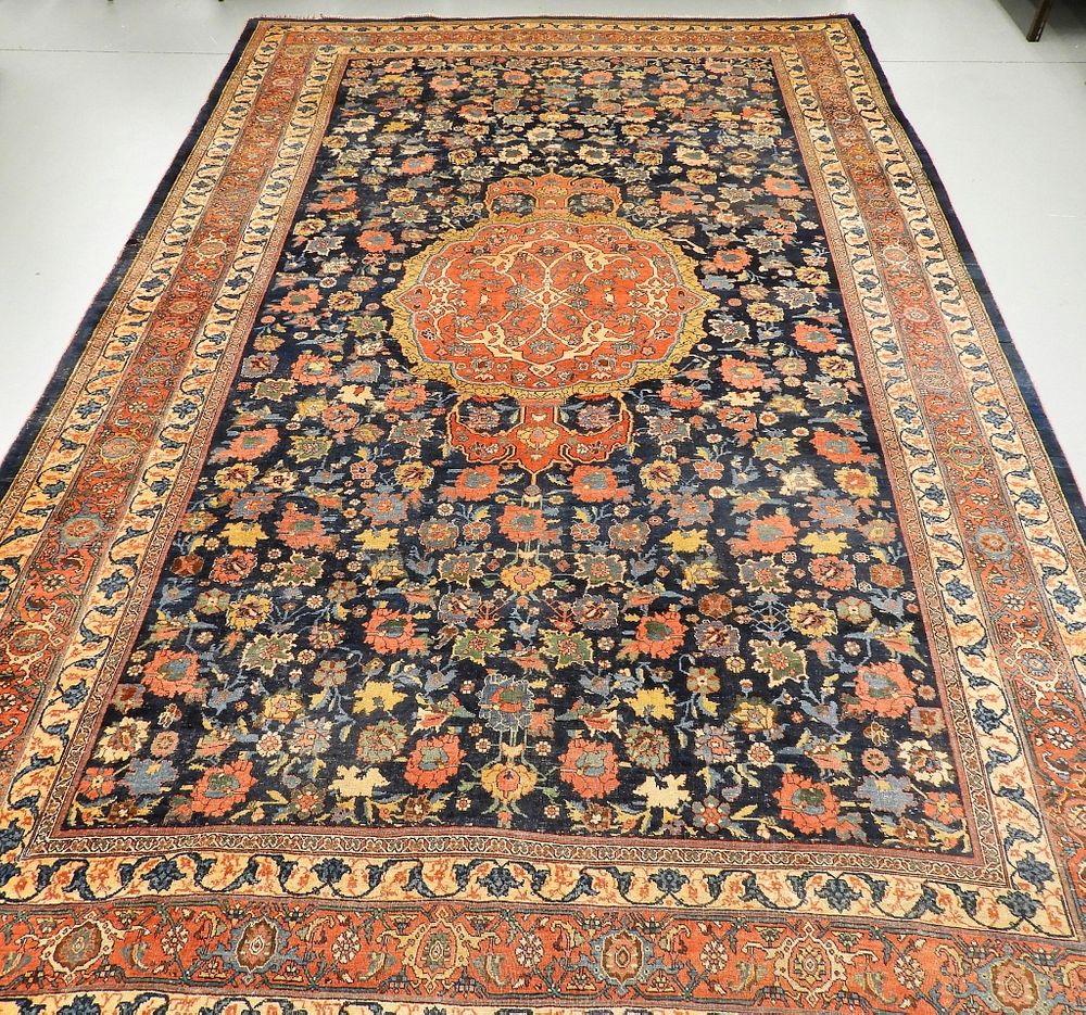 Appraisal: C Antique Persian Bidjar Oriental Carpet Rug Middle East Circa