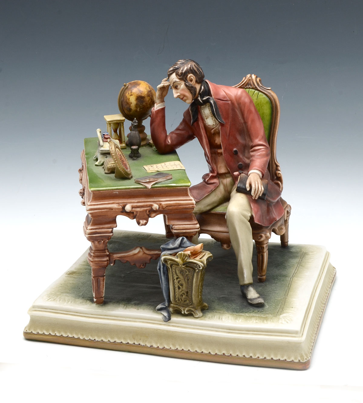 Appraisal: ANTONIO BORSATO'' ITALIAN PORCELAIN FIGURE Italian porcelain scene of a