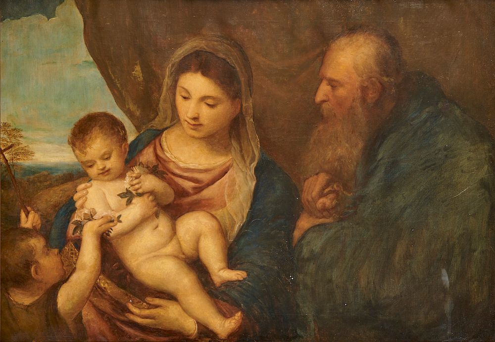 Appraisal: After TITIAN Italian - Madonna delle Rose After TITIAN Italian