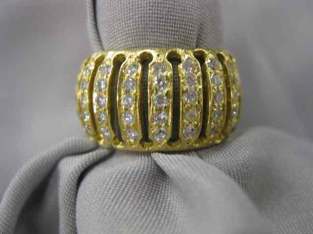 Appraisal: Diamond Band diamonds totaling carats in k yellow gold with