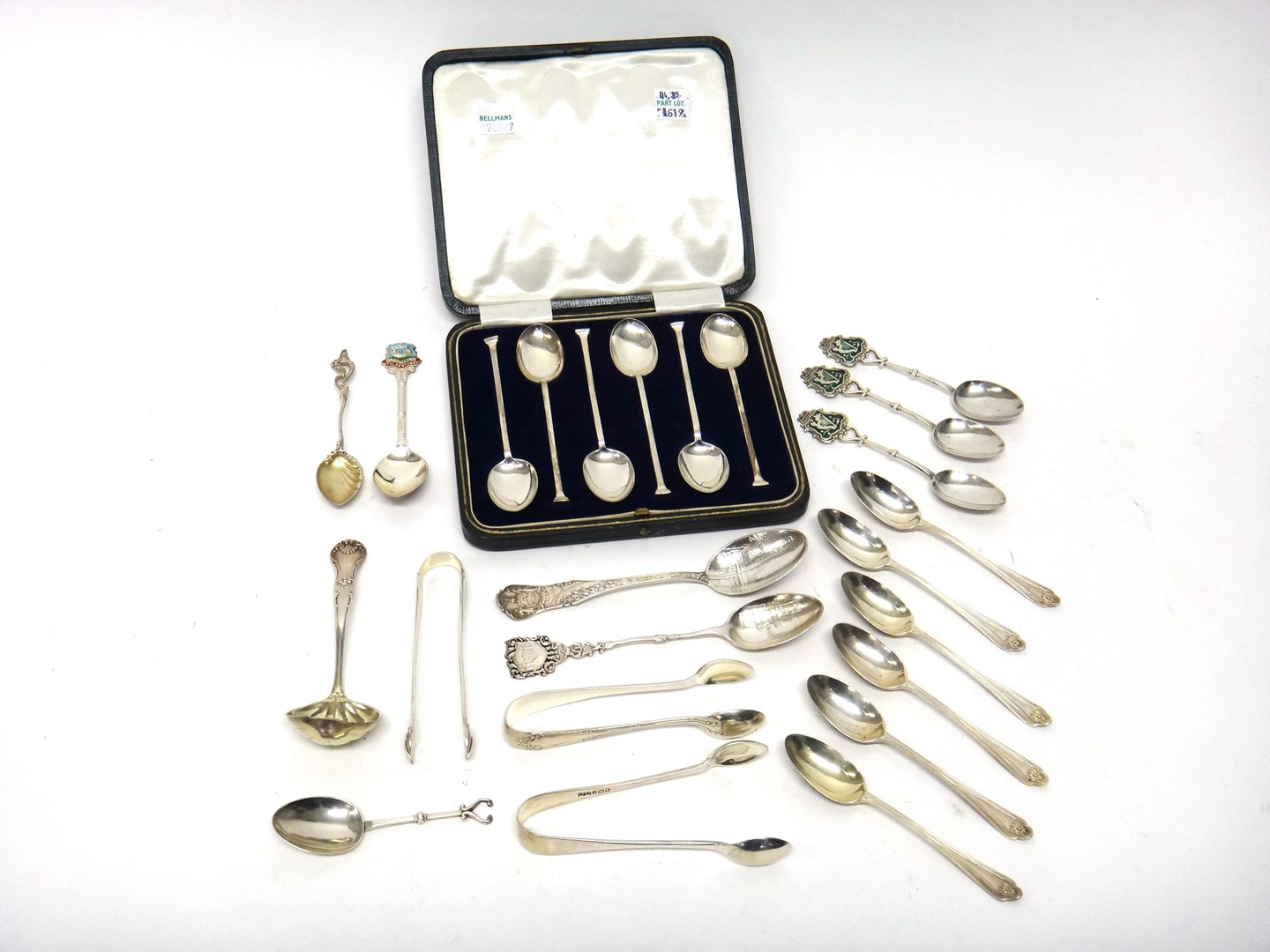 Appraisal: Mostly silver and Sterling wares comprising a set of six