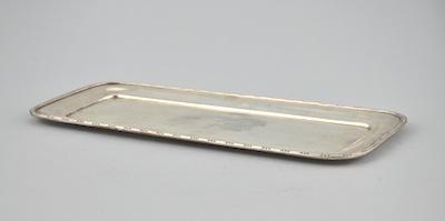 Appraisal: An Austro-Hungarian Silver Tray Of rectangular form with beaded border