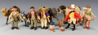 Appraisal: Schoenhut Circus Figures Animals Access pcs Grouping of wooden Schoenhut