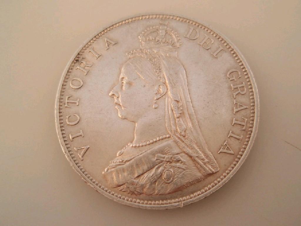 Appraisal: A Victoria silver double florin - high grade EF