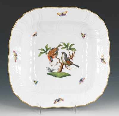 Appraisal: A Herend Rothschild Porcelain Serving Dish White porcelain vegetable dish