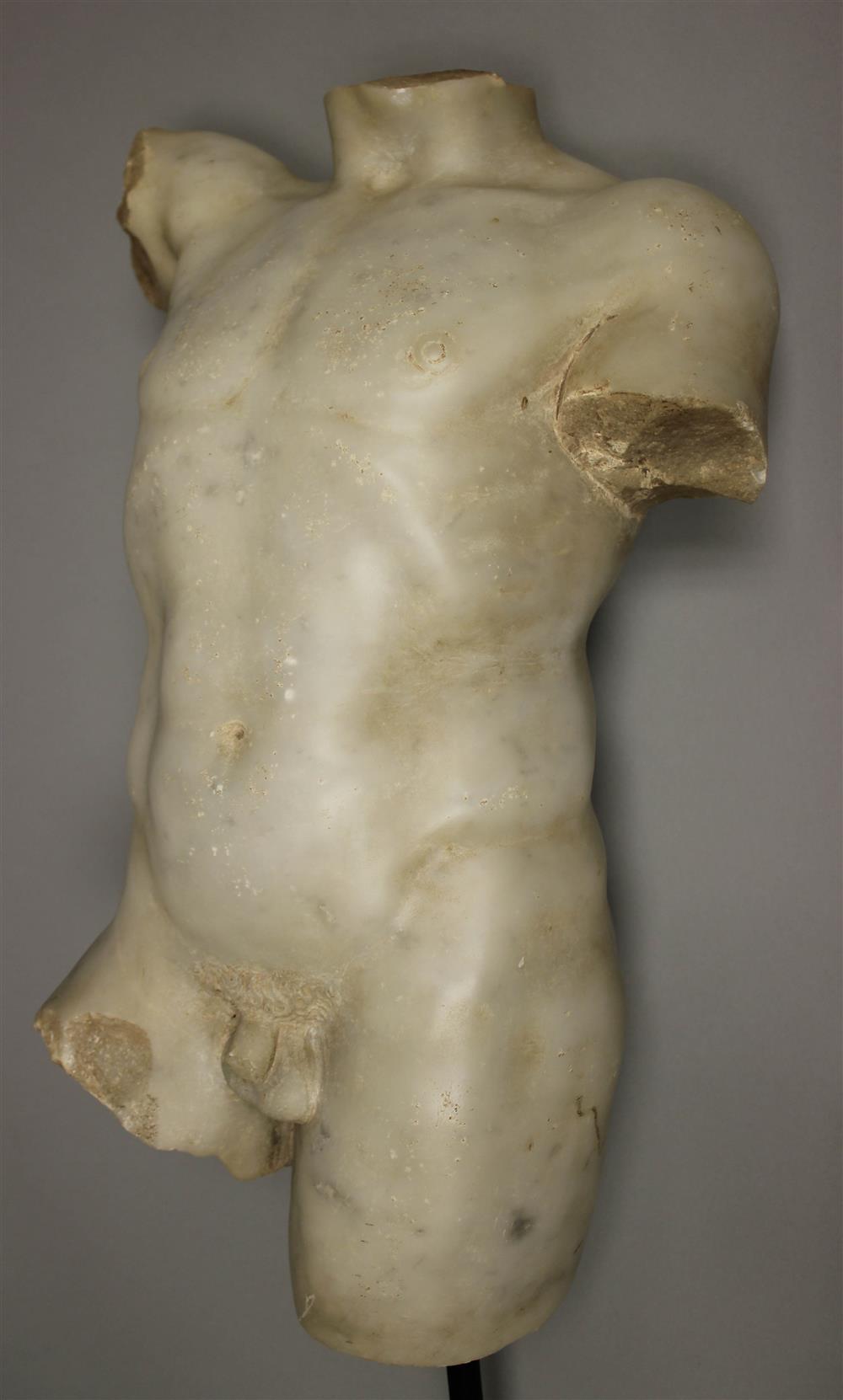 Appraisal: MARBLE TORSO OF AN ATHLETE AFTER THE ANTIQUE PROBABLY ITALIAN