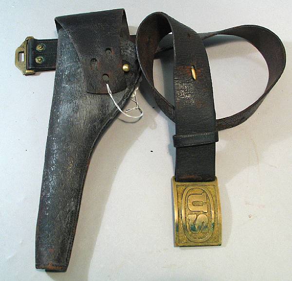 Appraisal: A U S cavalry holster and belt by Rock Island