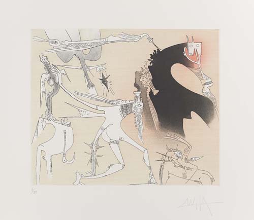 Appraisal: WIFREDO LAM Sans titre Set of color etchings with aquatint