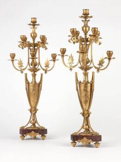 Appraisal: A pair of Neoclassical gilt bronze eight Early th century