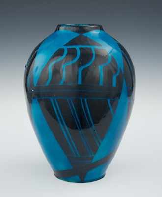 Appraisal: A French Modernist Glazed Ceramic Vase Apprx - H the