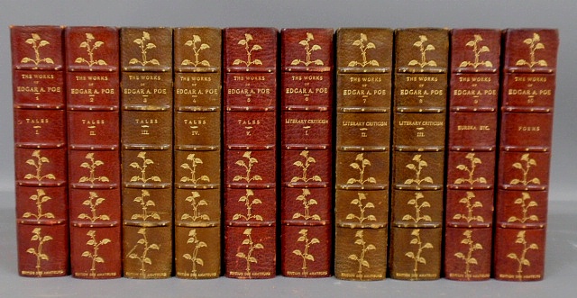 Appraisal: - Books- vol embossed leather set The Works of Edgar