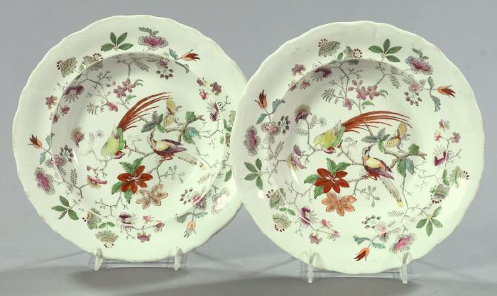 Appraisal: Good Pair of Davenport Transfer-Printed Ironstone Soup Plates second quarter