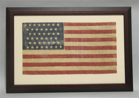 Appraisal: STAR AMERICAN FLAG Printed on cotton Wyoming flag - the