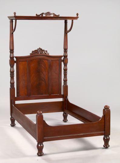 Appraisal: American Mahogany Half-Tester Child's Bedstead third quarter th century in