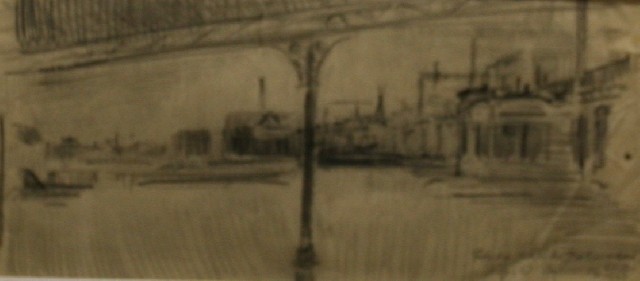 Appraisal: Victor George O'Connor born Study Near the Fishmarket pencil on