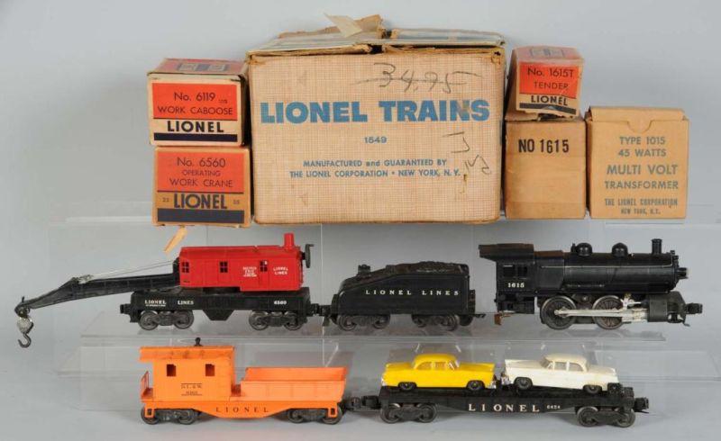 Appraisal: Lionel Outfit No Set with Freight Cars OB Description Post-war