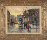 Appraisal: ATRRIBUTED TO EDOUARD LEON CORTES French - PARISIAN STREET SCENE