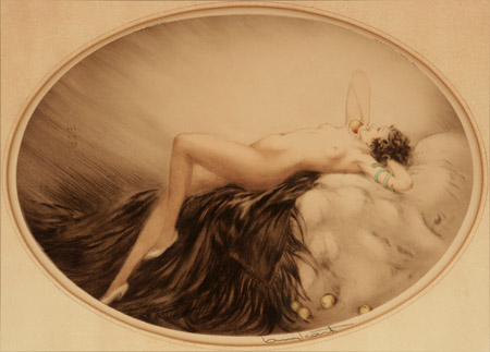 Appraisal: Louis Icart French - Eve Etching drypoint and aquatint in