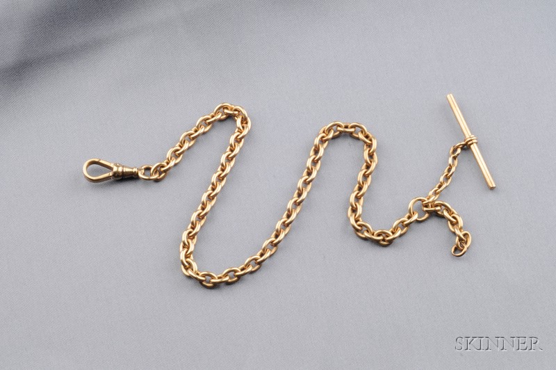 Appraisal: Antique kt Gold Watch Chain composed of large rounded trace