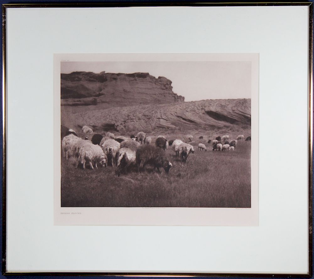 Appraisal: Edward Curtis Photogravure Navaho Flocks Edward Curtis Photogravure Navaho Flocks