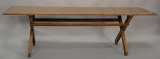 Appraisal: Sawbuck style dining table two board top ht top x