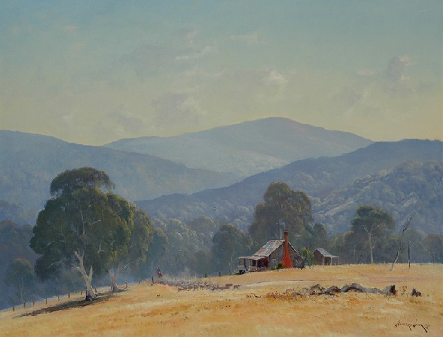 Appraisal: Leonard Hugh Long born Boundary Hut Brindabella oil on board