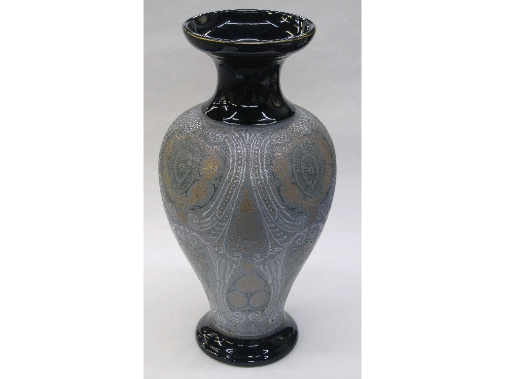 Appraisal: Lovatts Langley Ware leadless glaze stoneware vase of shouldered tapering