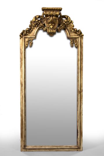 Appraisal: Tall American Rococo Revival Carved Wooden Pier Mirror first quarter