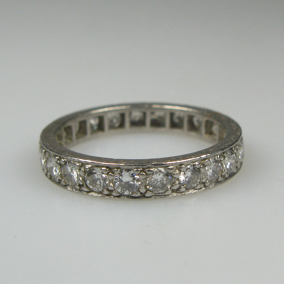 Appraisal: Platinum Eternity Band set with brilliant cut diamonds approx ct