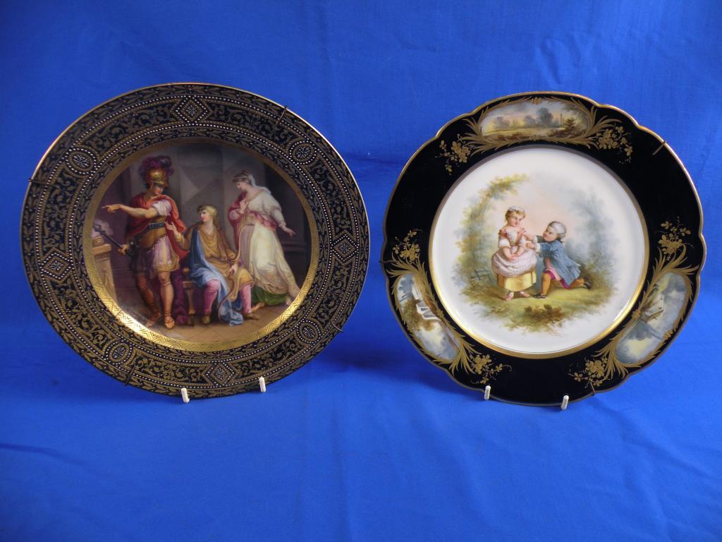 Appraisal: A Vienna plate decorated with a male figure with bow