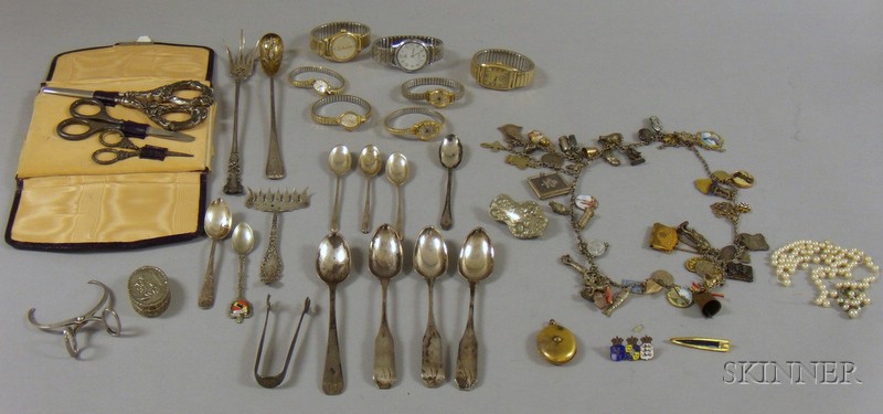 Appraisal: Miscellaneous Group of Silver Flatware and Small Items including a