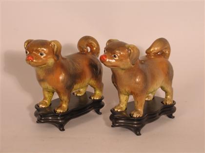 Appraisal: Pair of Chinese export dog models late th century Of