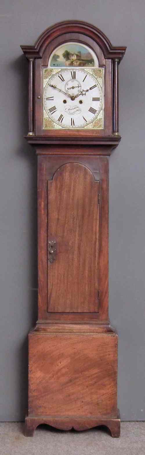 Appraisal: An early th Century mahogany longcase clock by C Heizman