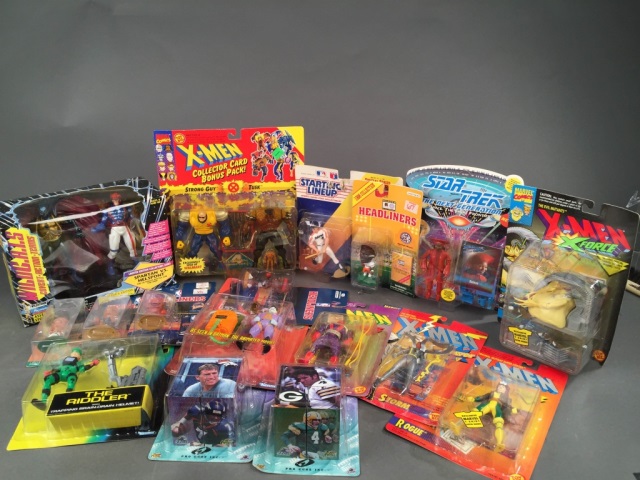 Appraisal: Tub of NBA Headliner Collectibles X-Men Toys Also includes MLB