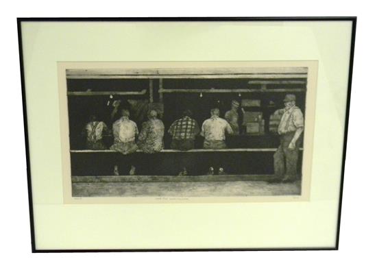 Appraisal: Joel Beckwith American b State Fair Lunch Counter etching depicting