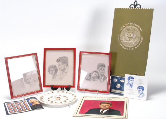 Appraisal: Group of JFK Commemorative Memorabilia and novelties including a Presidential