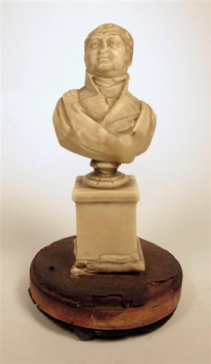 Appraisal: Regency wax bust of The Duke of Wellingtondated