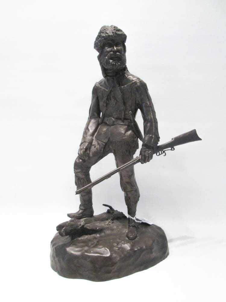 Appraisal: JAMES PASMA BRONZE SCULPTURE Montana - Mountain trapper Signed Pasma