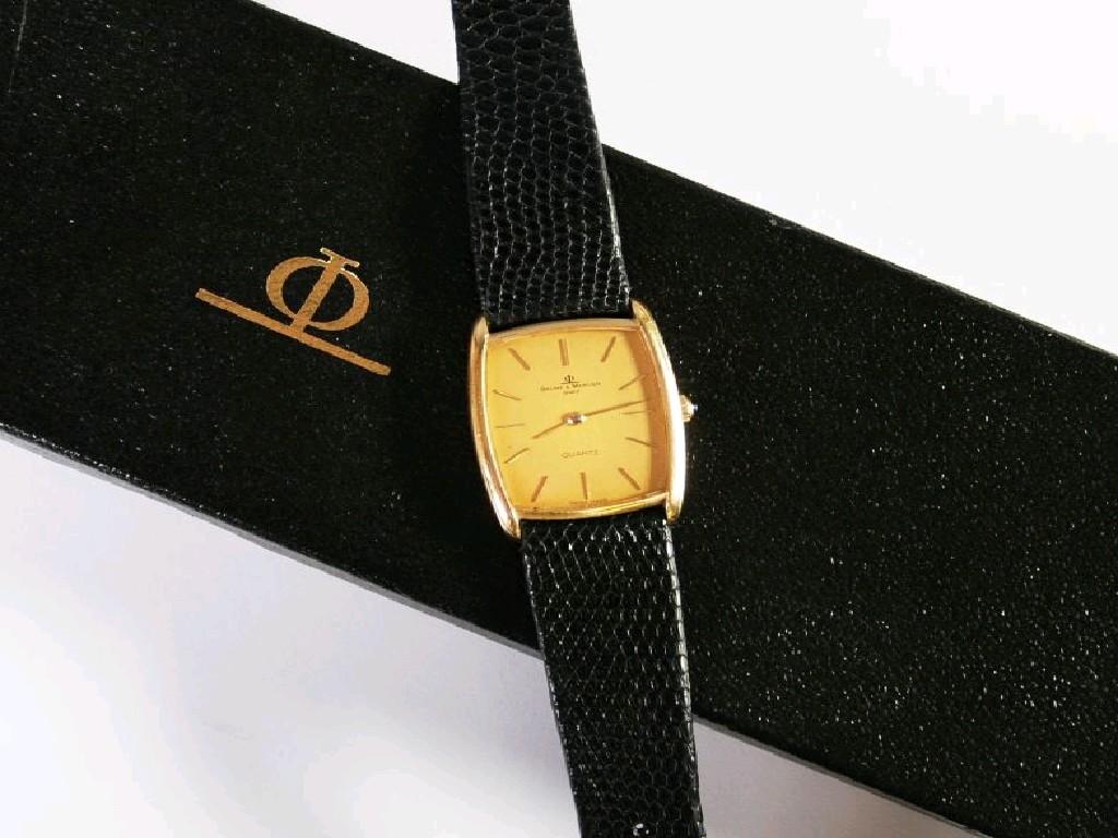 Appraisal: BAUME AND MERCIER GENEVE GENTS ct GOLD WRIST WATCH with