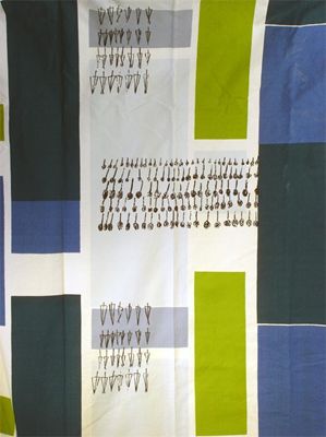 Appraisal: Plantation' a pair of curtains designed by Lucienne Day inscribed