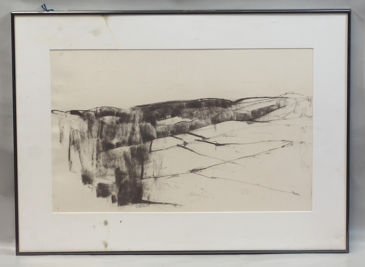 Appraisal: Tom Bostelle American PA - charcoal on paper Landscape pencil