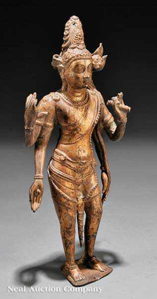 Appraisal: An Indian or Southeast Asian Gilt Bronze Figure of Avalokitesvara